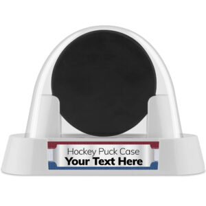 Hockey Puck Display Case with Custom Label