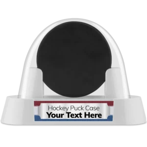 Hockey Puck Display Case with Custom Label