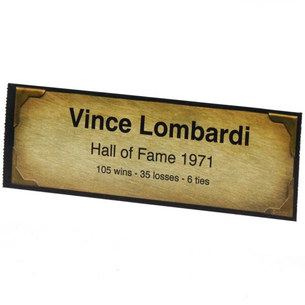 Football Display Case Label