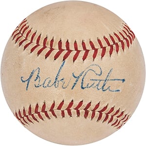 Babe Ruth Autographed Baseball value