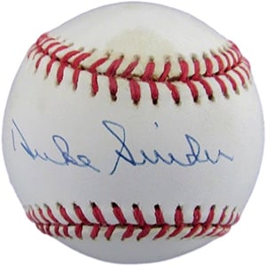 Duke Snider autographed baseball value
