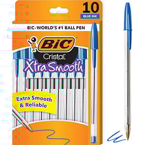 Bic Xtra smooth blue pen